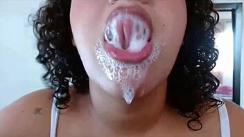 saliva fetish exploration in casual setting