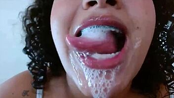 saliva fetish exploration in casual setting