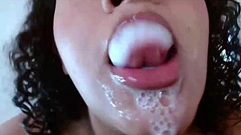 saliva fetish exploration in casual setting