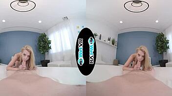 Wow! Skinny cheerleader rides huge dick in VR porn madness