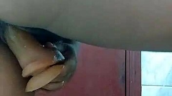 Wife Masturbating in the Bathroom with Dildo