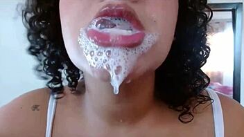 saliva fetish exploration in casual setting