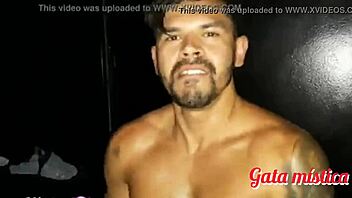 Cum in mouth of a Brazilian prostitute at an orgy