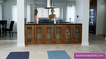 Blonde lesbians kay and emma enjoy wet butt licking and 69