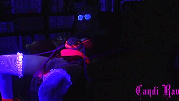 Big boobs and dildo playtime in the library