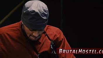 watch this old man struggling in bondage with big-breasted blonde domination