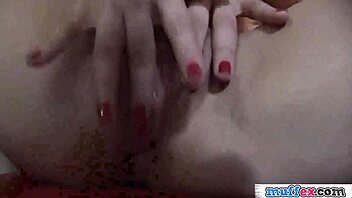 Freaky Girlfriend Teasing and Stripping in Homemade Clothes-Ripped Action