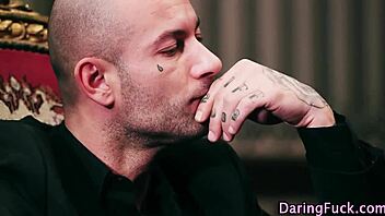 classy babe swallows cum after fingering and blowjob