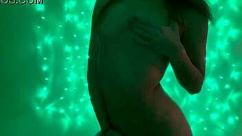 Naked girls standing and dancing while masturbating, exposing their sweet tits and boobs