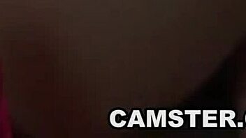 she's riding a dildo on the kitchen counter for her webcam show