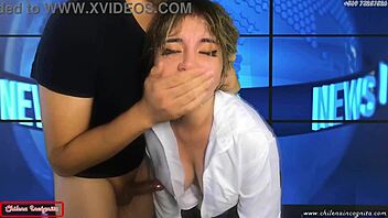 Live reporter receives public cumshot facial - trailer