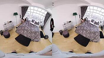 Brunette Rides Big Dildo in Taboo POV Session