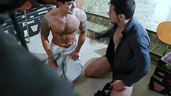 Gay couple subjected to rough anal by intruder