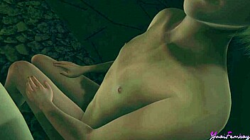 yaoi femboy otsuke masturbates then gets fucked on the porch