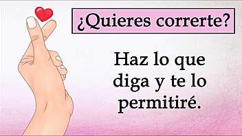 Cum fast, it's an order in Spanish jerk off instructions