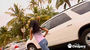 Eva Ellington stuffs that thick cock into her shaved pussy! So hardcore!