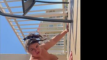 La Paisa rides reverse cowgirl with bouncing big natural tits!