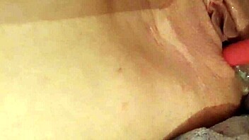 Super Wet Creamy Pussy Teased with Vibrator.