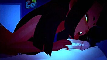 Brave girl rides modest guy in cowgirl, giving handjob and blowjob before doggystyle cumshot.