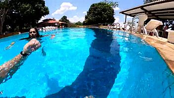 Natzinha Morena's outdoor massage turns into attempted sex with Mr. Matusalem