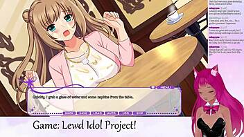 Hentai game streamer in lingerie