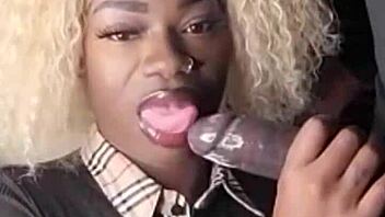 Blowjob Queen: Big Black Cock Sucking and Moaning