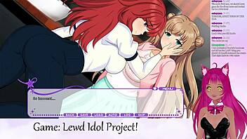 Vtuber says, 'Let's play lewd idol project vol 1 part 4 with big tits action'