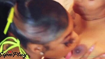 mia mercy makes trini's pussy squirt with big black cock and rimjob