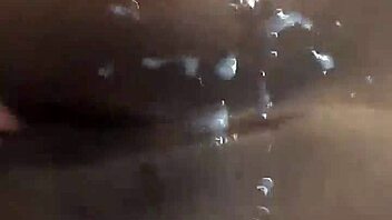 Italian babe gets POV fucked by ebony guy, huge cumshot on her big ass, and he keeps pounding