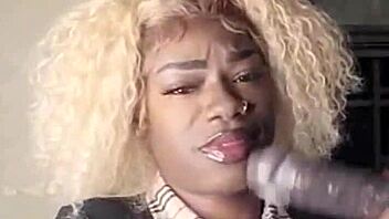 Little 18+ Sucks Big Black Cock Loudly Until Cumshot.