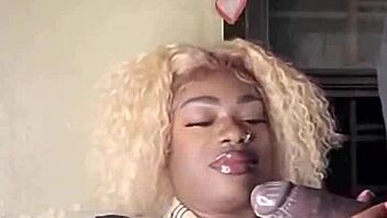 Little 18+ Sucks Big Black Cock Loudly Until Cumshot.