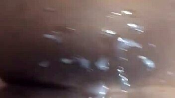 Italian babe gets POV fucked by ebony guy, huge cumshot on her big ass, and he keeps pounding