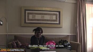 Ebony model performs ancient african ceremony during interview