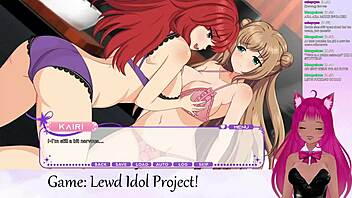 Vtuber says, 'Let's play lewd idol project vol 1 part 4 with big tits action'