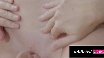 Blonde kitten with small boobs gets to suck big boobs in London