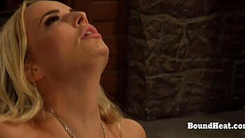 Bondage and domination with a blonde femdom mistress