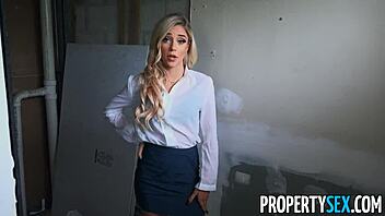 Busty boss takes advantage of property manager's naughty side