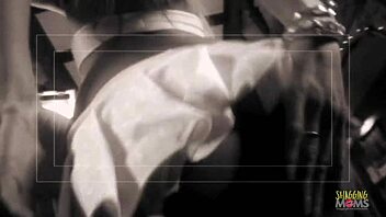 two horny guys sharing blonde milf