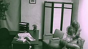 black babe gives blowjob and gets fucked caught on cctv 😏