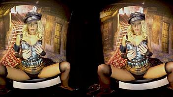 Claudia Mac's Cosplay Warrior Girl Costume and Dildo Masturbation