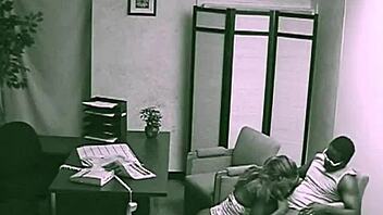 black babe gives blowjob and gets fucked caught on cctv 😏