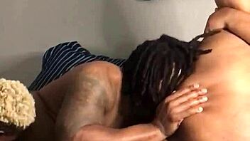 Black beauty gets cocked in threesome