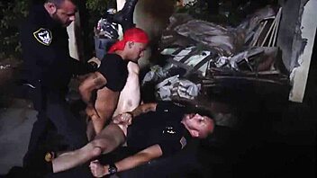 Gay threesomes with a police twist