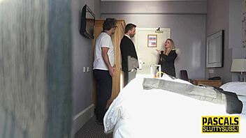 HD video of a big titty babe getting her fill of cum