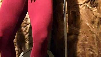 Gym Girl Ripping Clothes In Striptease Session