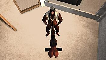 I join'd a interracial threesome in this 3d game