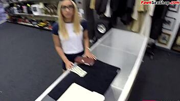 Cute petite amateur gives blowjob and gets fucked in front of her neighbors