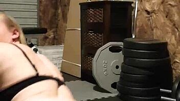 Gym Girl Ripping Clothes In Striptease Session