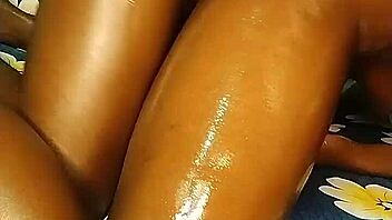 Watch this shaved pussy getting a creampie after oral sex