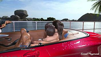 Porn in 3D: Busty Babe Gets Sucked in Public